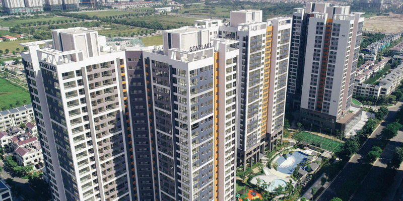 Ảnh thật các tòa căn hộ H9 trong khu đô thị Starlake Hà Nội